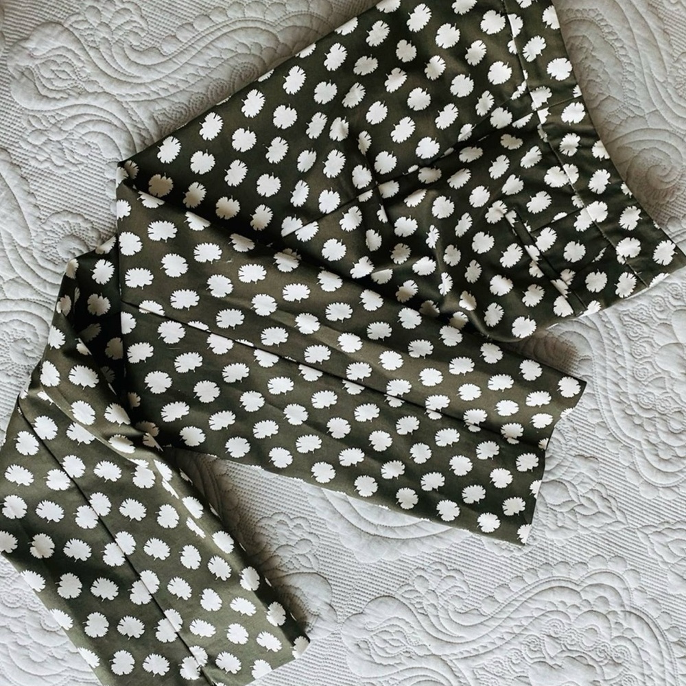 Boden Gray and Cream Patterned Pants